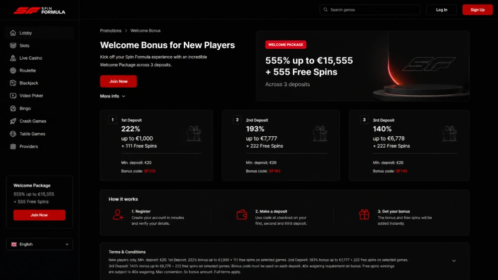 Welcome bonus for new players